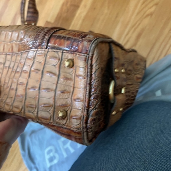 Brahmin Vintage Montfleur Satchel Handbag in Brown Croc Embossed Leather - Picture 14 of 14